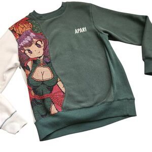 Apari Ox Woven Sweatshirt Anime Mens Unisex Small Streetwear